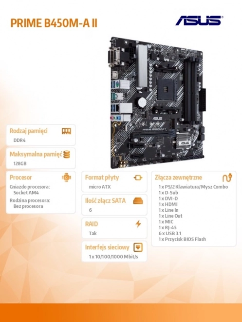 Carte mère ASUS Prime B450M-A II