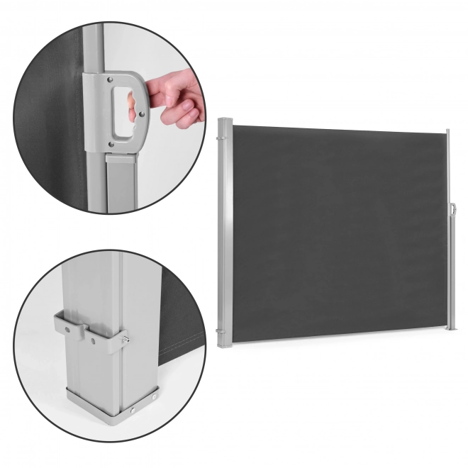 Folding Side Awning 350x200 cm Protective Screen for Garden or Terrace Anthracite MultiGarden