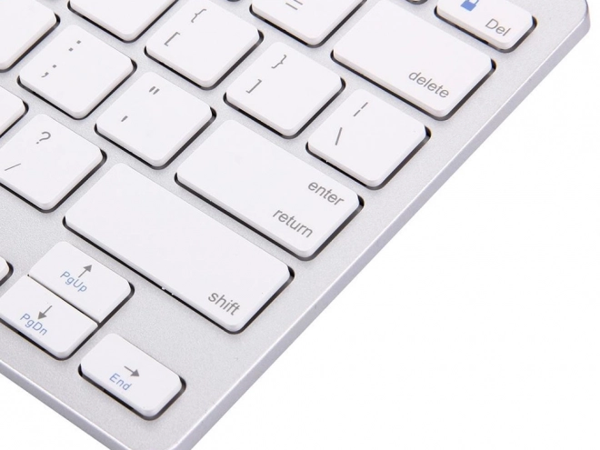 Tastiera senza fili Bluetooth per pc ipad mac piccolo profilo sottile basso – Bianco
