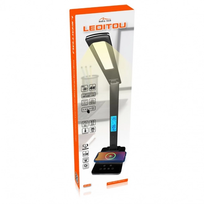 Table lamp with wireless charger LEDITOU black