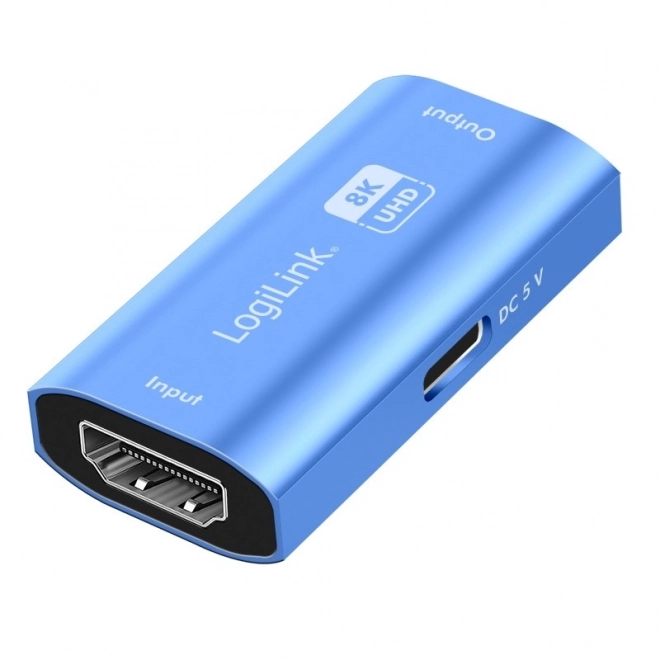 Repeater HDMI 8K/60HZ HDCP2.3, blauwe aluminium