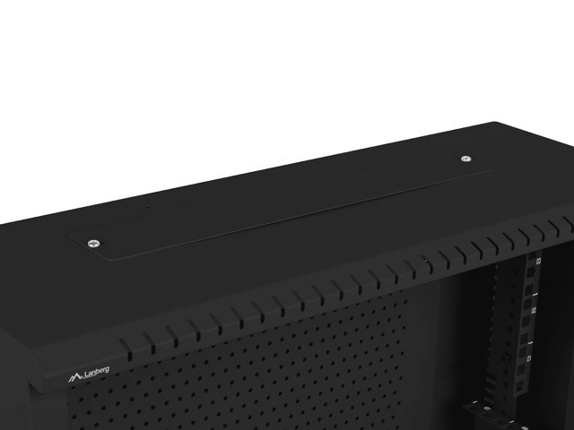 Wall-mounted rack cabinet 19 inch 4U+3U 540x200 low-profile black