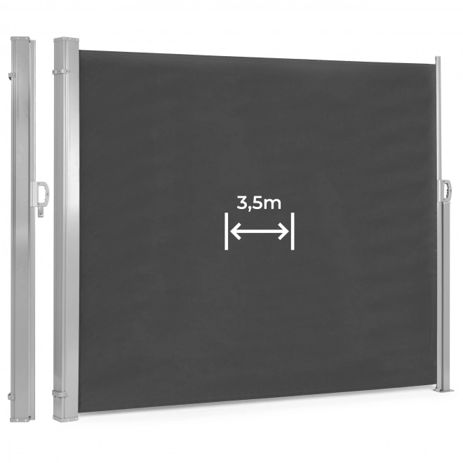 Folding Side Awning 350x200 cm Protective Screen for Garden or Terrace Anthracite MultiGarden