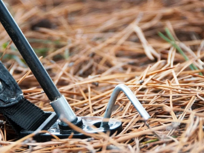 Picchetti da tenda in acciaio 31cm con ganci e anelli