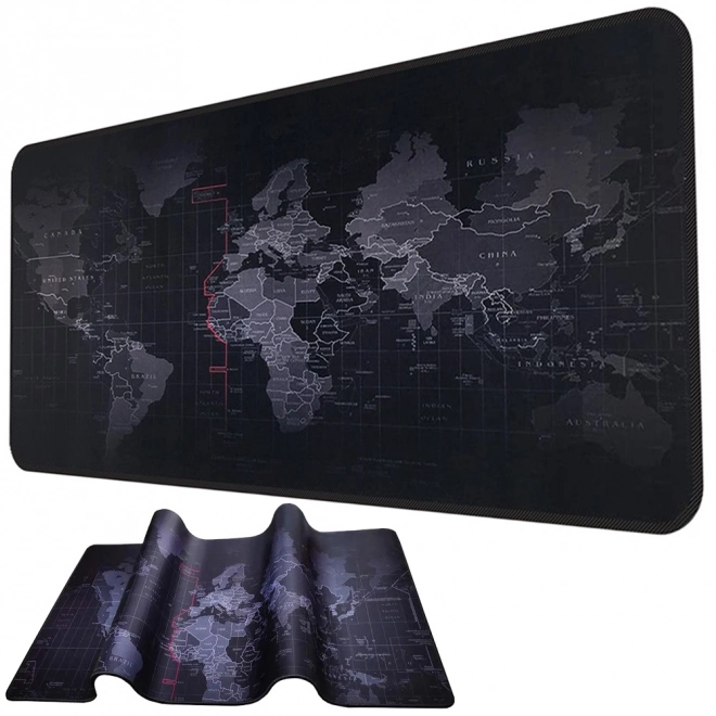 Large Gaming Mouse Pad with World Map Design