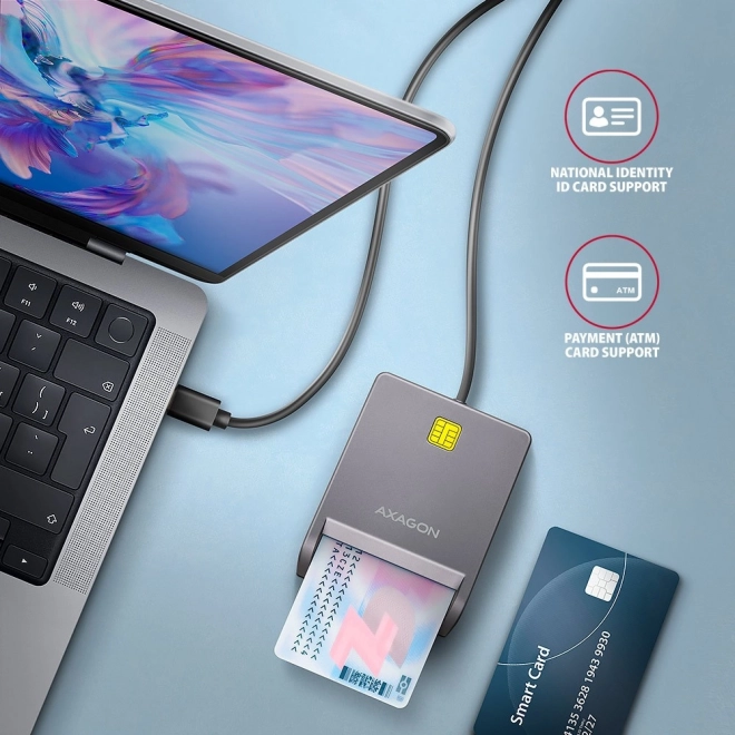 AXAGON USB-C Kartenleser mit Kabel