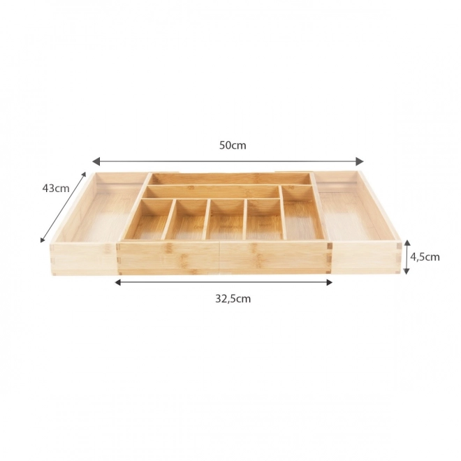 Bamboo Expandable Cutlery Organizer