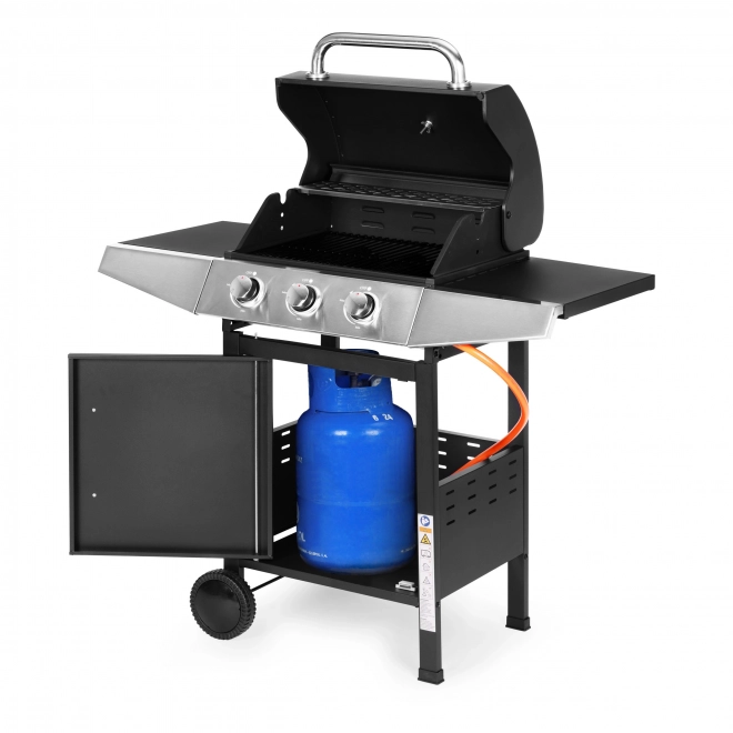Gas garden grill with 3 burners