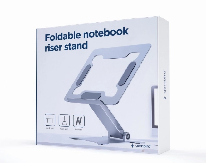 Folding Silver Laptop Stand for 15.6 inch Notebooks
