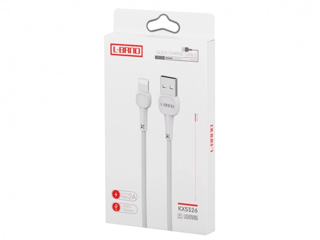 Cavo ricarica rapida Lightning bianco