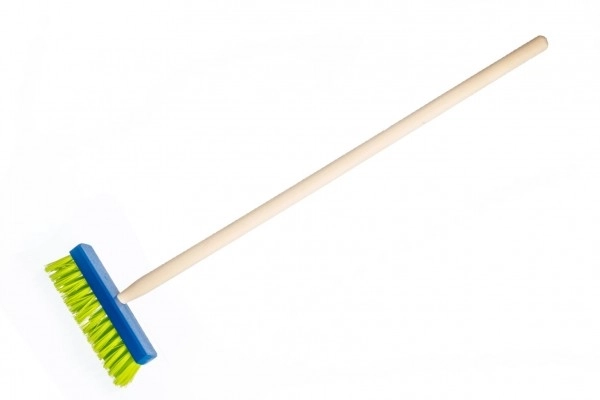 Blue Broom with Wooden Handle 80cm