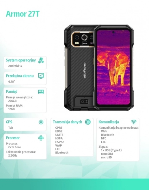 Smartphone Armor 27T 5G with Thermal Imaging