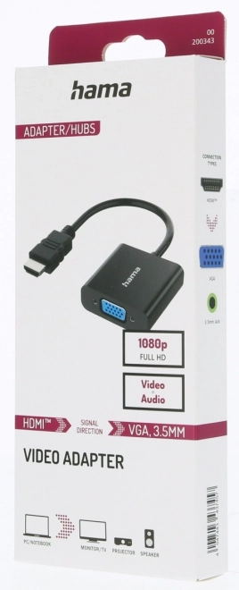 Hdmi To Vga Adapter With 3.5mm Audio Jack