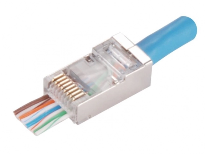 Through RJ45 Plug STP Cat.5e (100 pieces)