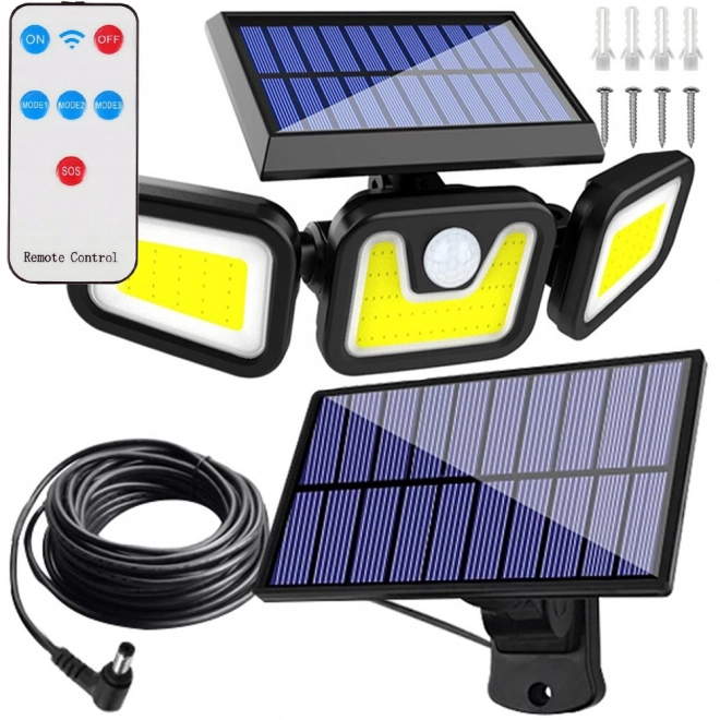 Solarlampe mit Bewegungsmelder und 171 LED für den Garten