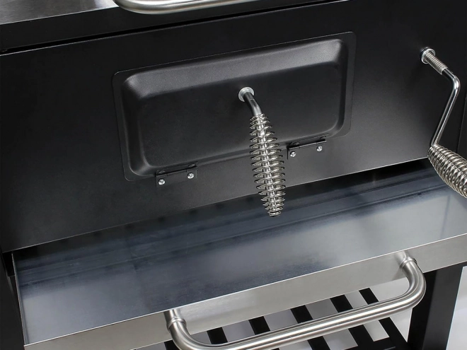 Garden Charcoal Grill with Two Grates and Thermometer