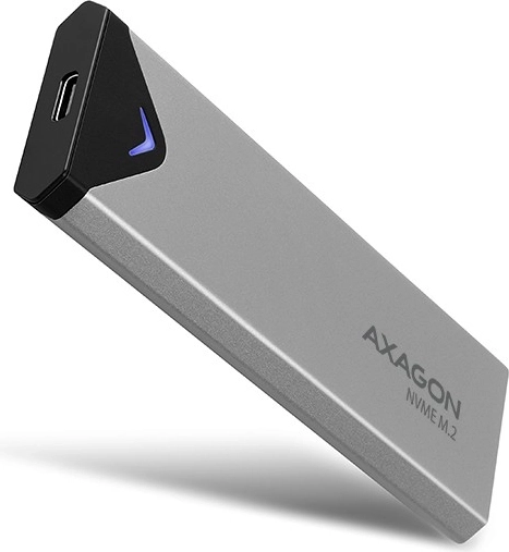 Custodia in alluminio AXAGON per disco esterno USB-C 3.2 Gen 2 - M.2 NVMe SSD grigio