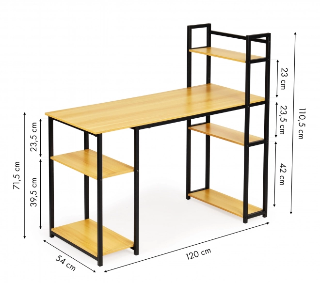 Loft Style Computer Desk with Shelving