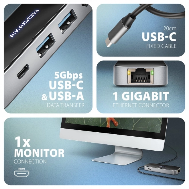 Multifunctional USB-C Hub 6-in-1