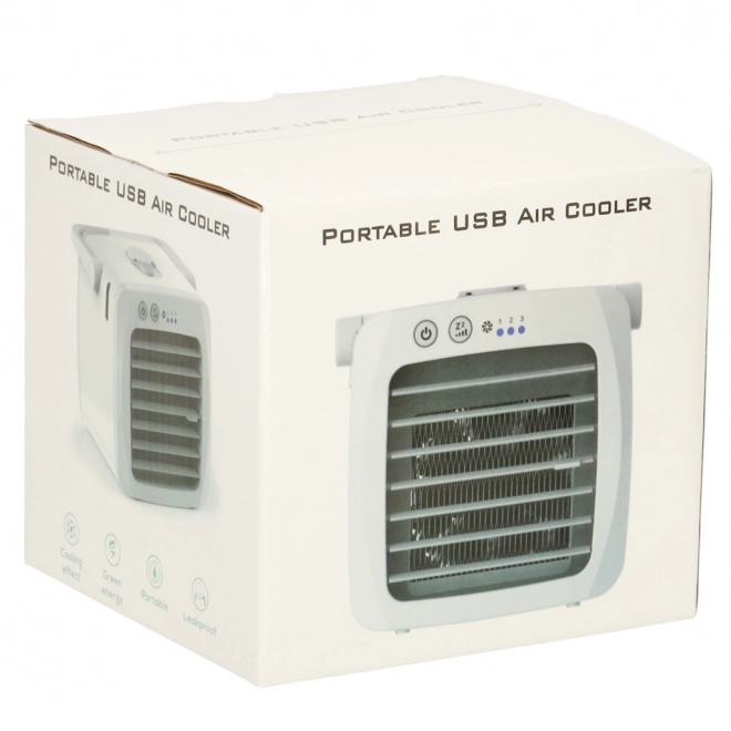 Portable Air Conditioner Table Fan Humidifier USB White