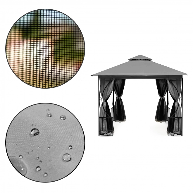 Garden Pavilion Tent 2-in-1 Walls Mosquito Net 3x3