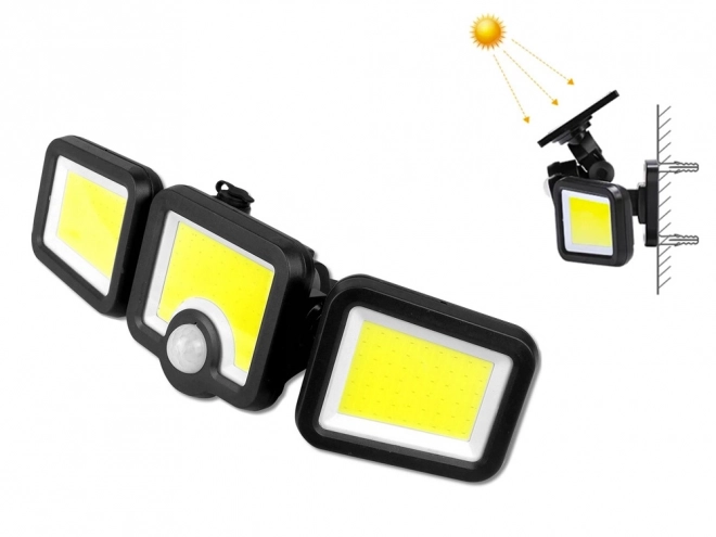 Solarlampe mit Bewegungsmelder und 171 LED für den Garten
