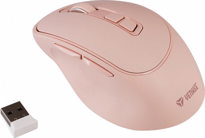Mouse senza fili a batteria ricaricabile da 2,4 Ghz 6 pulsanti 2400DPI – Rosa