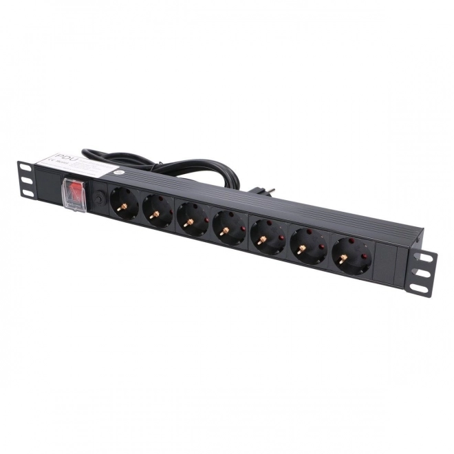 PDU 19" 1U with 7 sockets and 2m input
