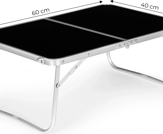 Tourist table small folding picnic table 60x40cm black