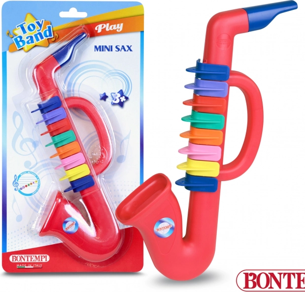 Children's Red Plastic Saxophone with 8 Keys