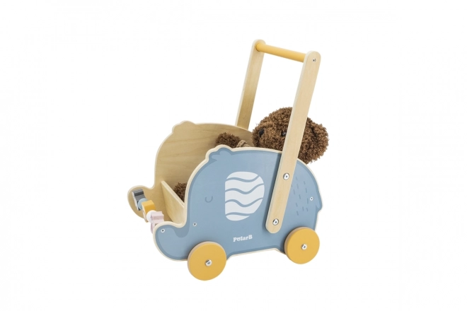 Girello in legno con elefante