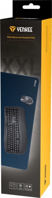 Tappetino XXL per tastiera e mouse Blu