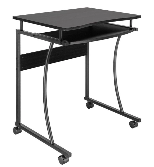 Techly mobile computer desk 600x480mm black