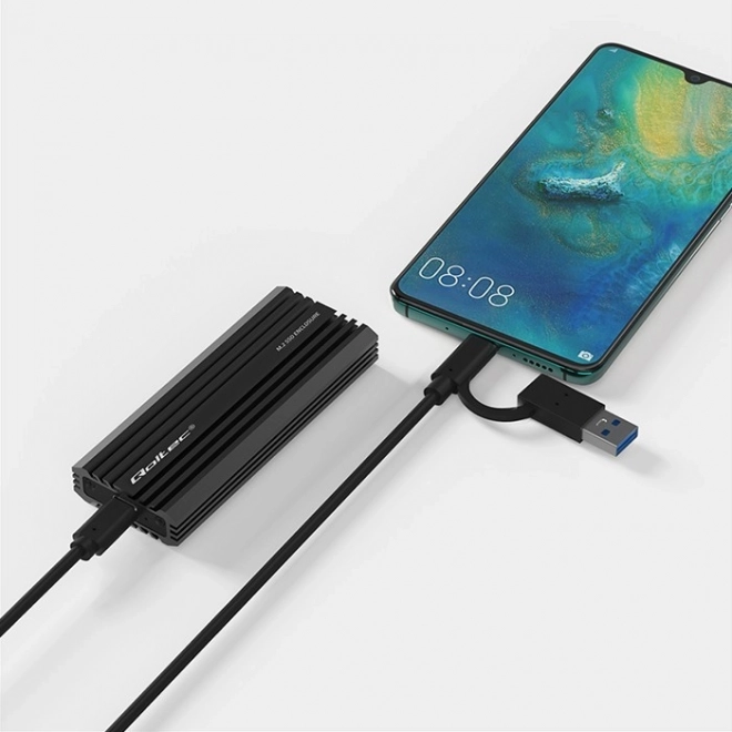 Portable ssd enclosure for m.2 drives by Qoltec