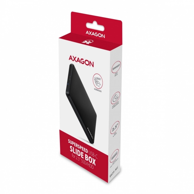 Custodia esterna senza viti USB-C SATA 2.5" nera