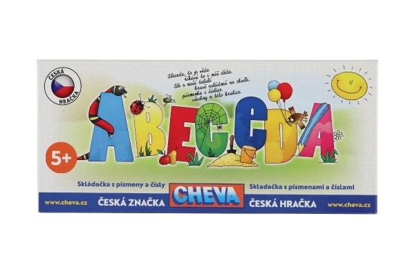 Alphabet Puzzle with Letters and Numbers