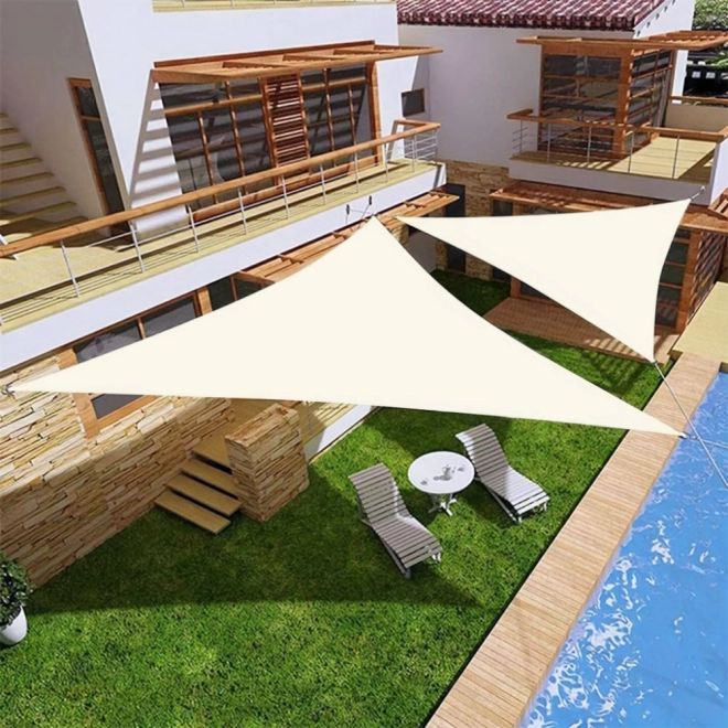 Wasserdichtes Sonnensegel 3x3x3m Beige für Garten und Terrasse