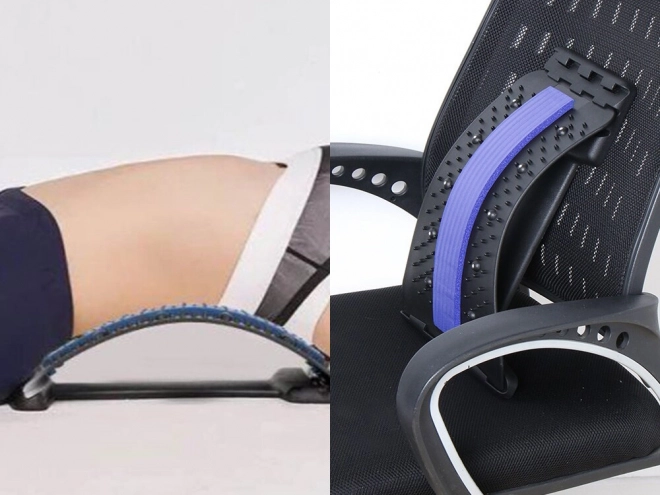 Back Stretching Device with Massage Nodules