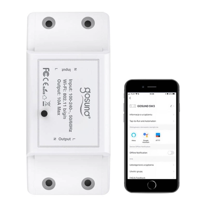 Smart WiFi Switch by Gosund with Tuya
