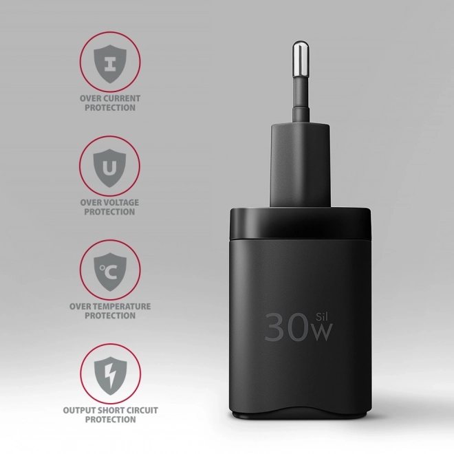 Fast Charging USB-C Wall Charger 30W Black