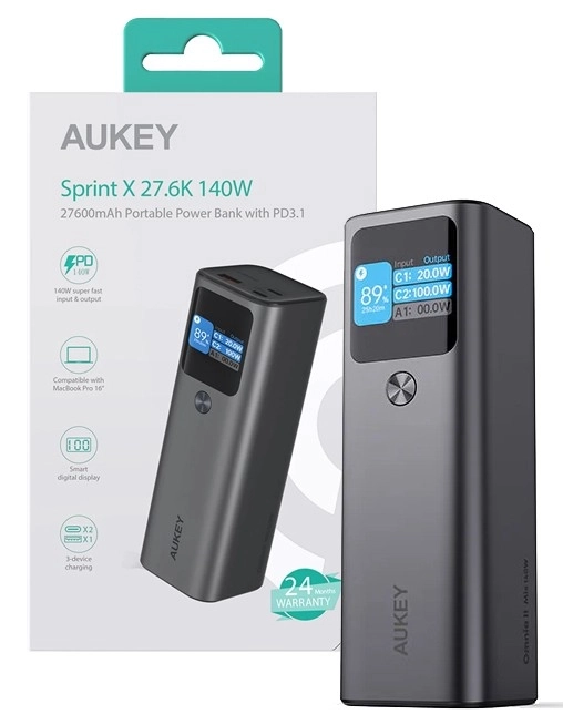 Powerbank Aukey PB-Y45 26800mAh 140W PD3.1 nero