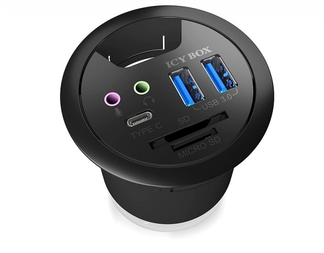 Desk Mounted USB and Type-C Hub