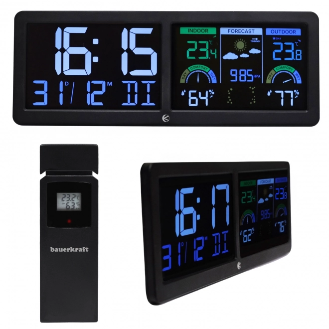 Wireless weather station with backlight and outdoor sensor