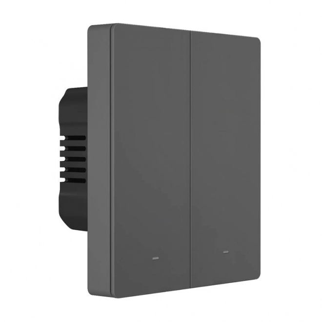 Smart wifi wall switch dual-channel graphite