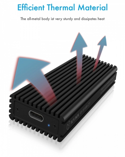 External Box ICY BOX for PCIe NVMe M.2 with USB-C