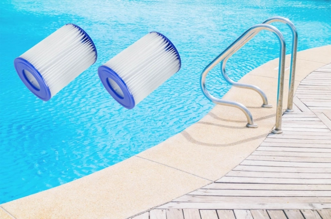 BESTWAY 58094 Filter Cartridge for Pool Pump II 530/800gal 2pcs