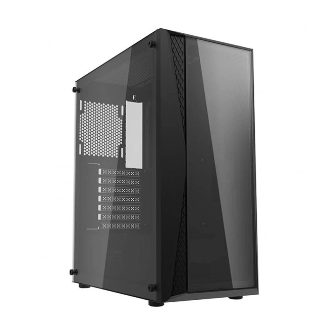 Darkflash computer case with 4 RGB fans