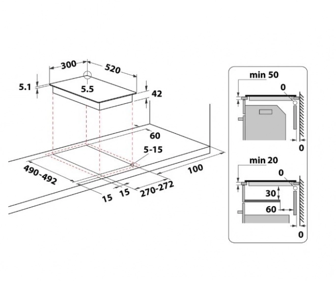 Ceramic cooktop with touch control