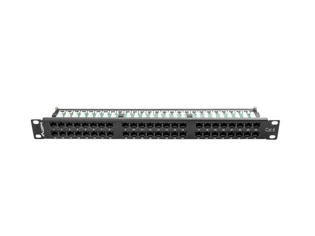 Patch Panel 48 Port 1U Category 6 Black