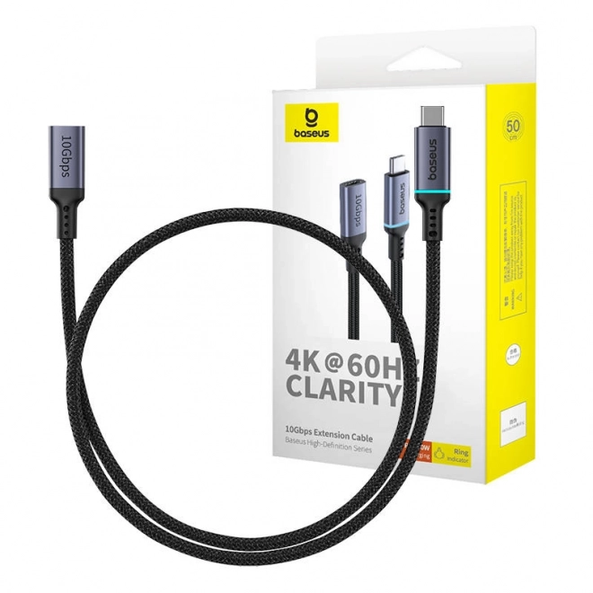 Baseus USB-C hosszabbító kábel 10Gb/s 0,5m
